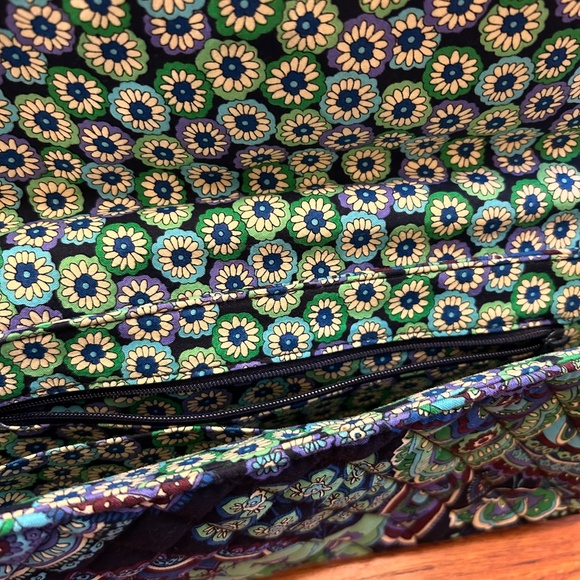 Vera Bradley Satchel Women's Purse Retired Blue Rhaposdy Print 09‎ Ex Condition - Picture 8 of 13